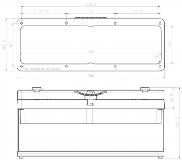 Preview: Sicherungskasten Anbau mit Klappfenster IP67 - 12 Module